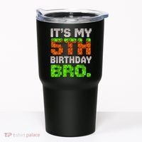 Boy It'S My 5th Birthday Bro Video Game Pixel Tumbler thumb 0