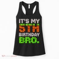 Boy It'S My 5th Birthday Bro Video Game Pixel Women's Tank Top thumb 0