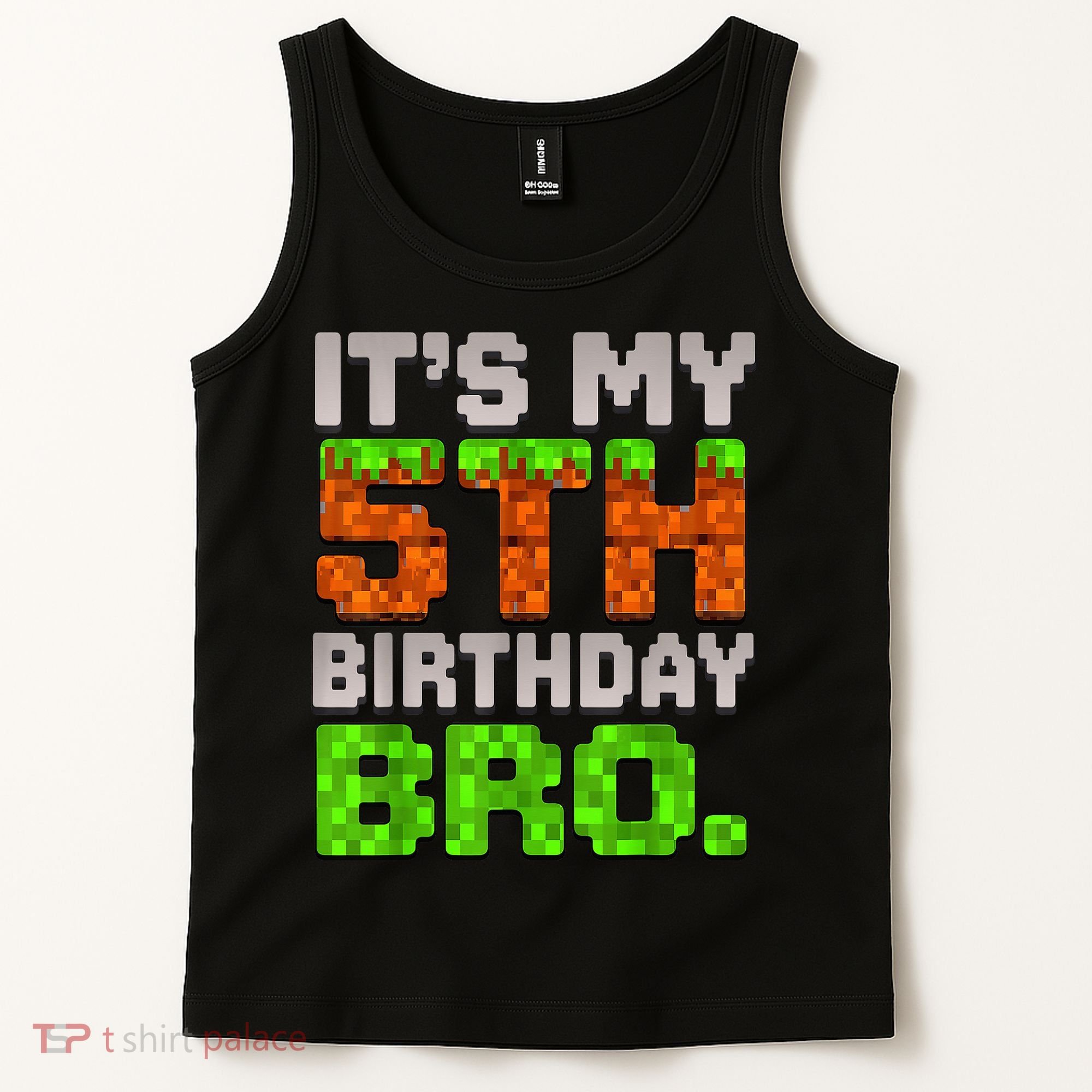 Boy It'S My 5th Birthday Bro Video Game Pixel Tank Top