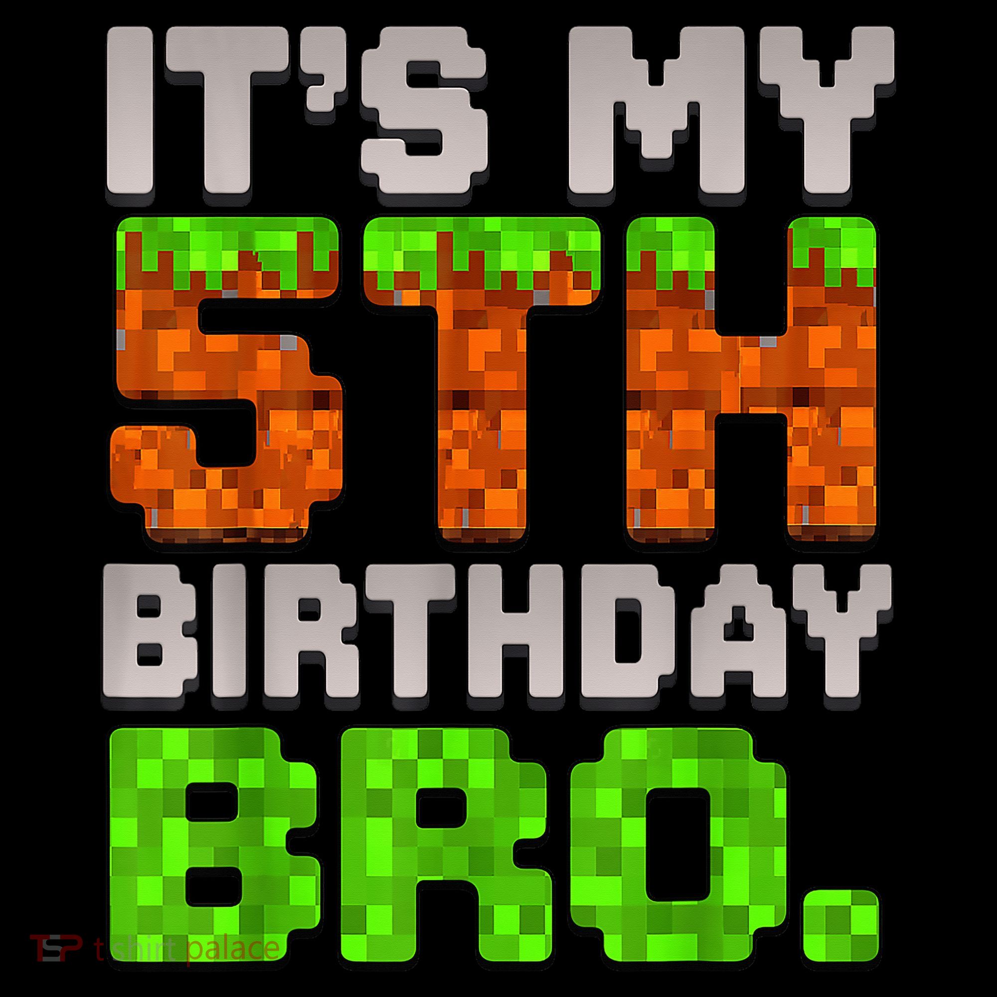 Boy It'S My 5th Birthday Bro Video Game Pixel Visor