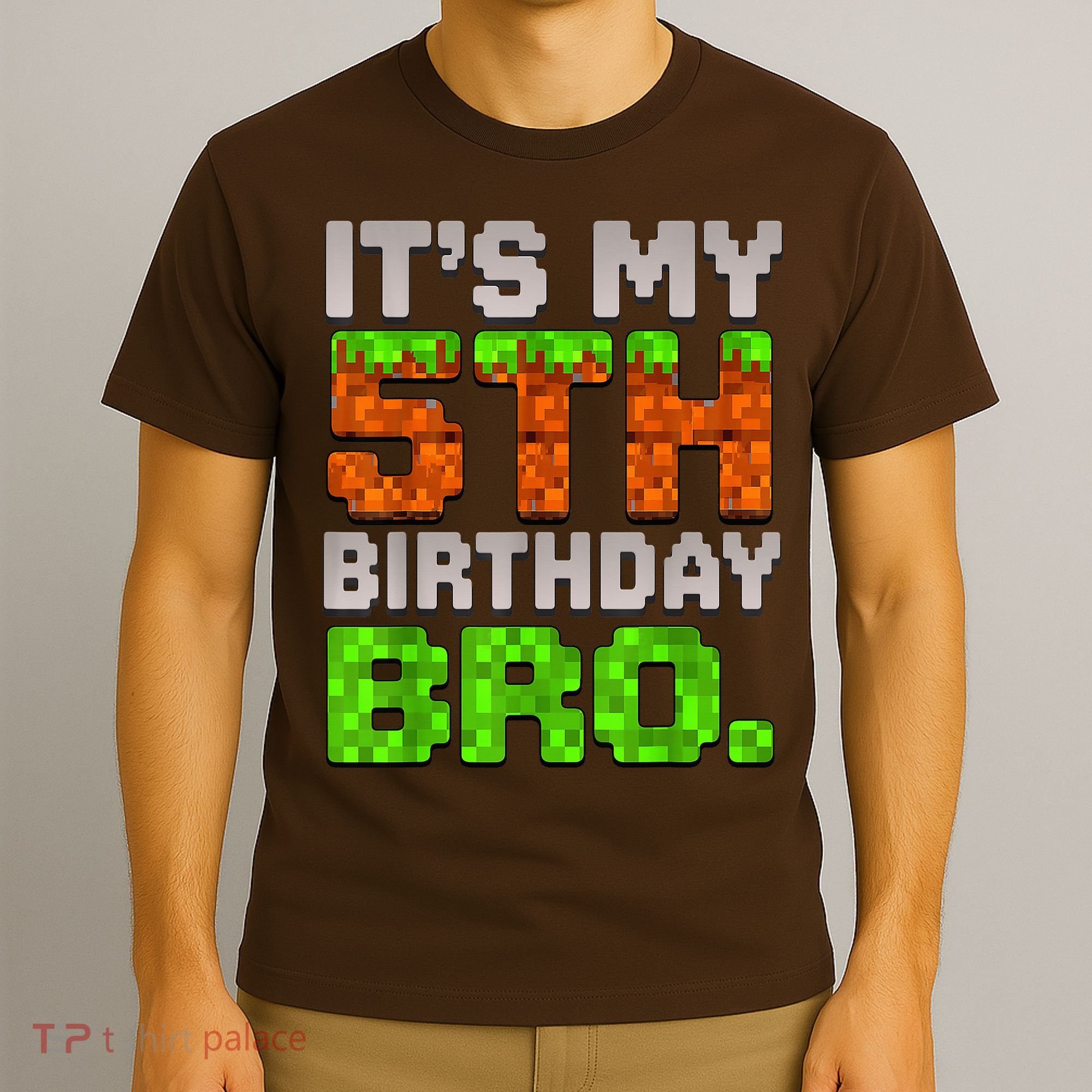 Boy It'S My 5th Birthday Bro Video Game Pixel T-Shirt