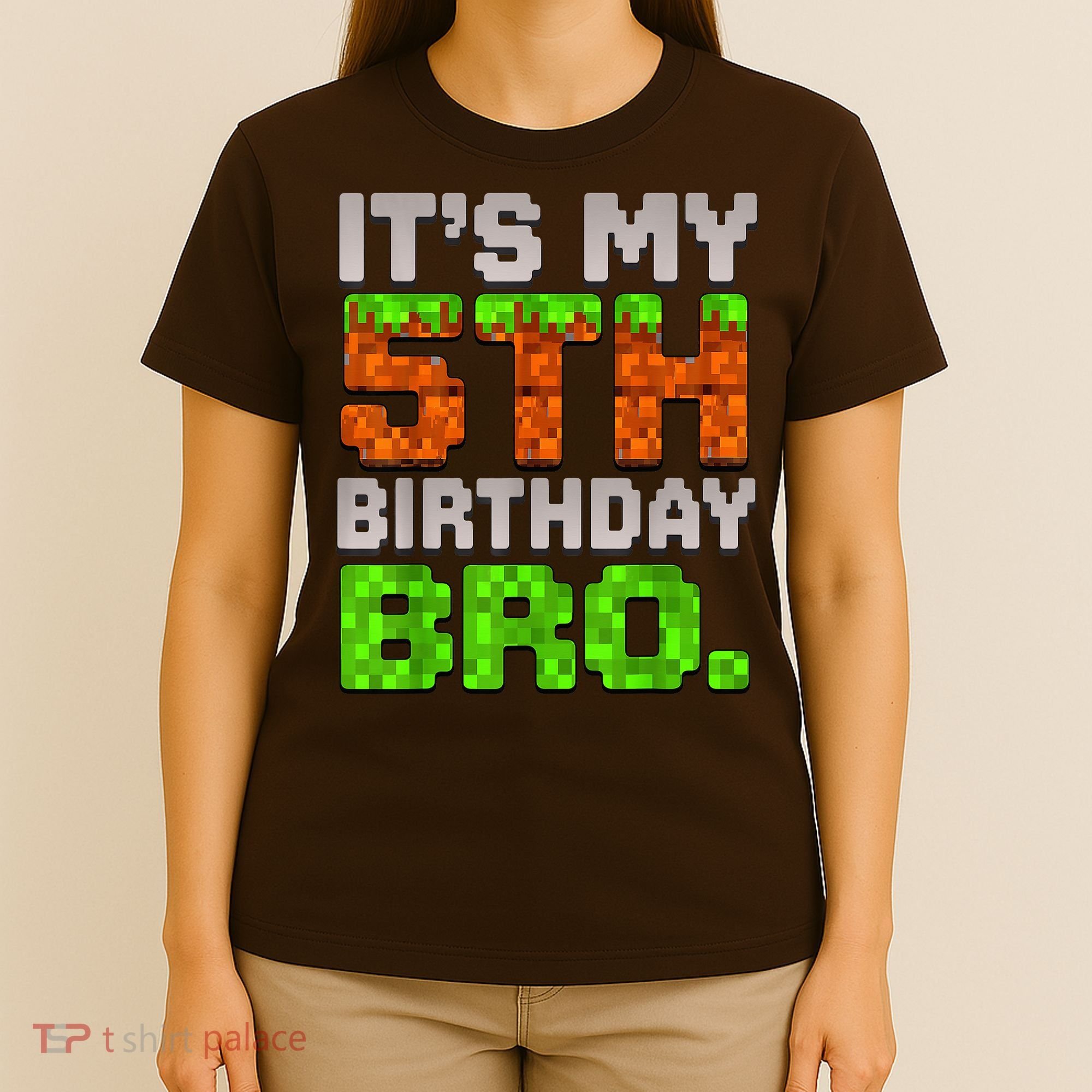Boy It'S My 5th Birthday Bro Video Game Pixel T-Shirt
