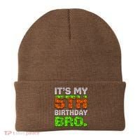 Boy It'S My 5th Birthday Bro Video Game Pixel Beanie thumb 0