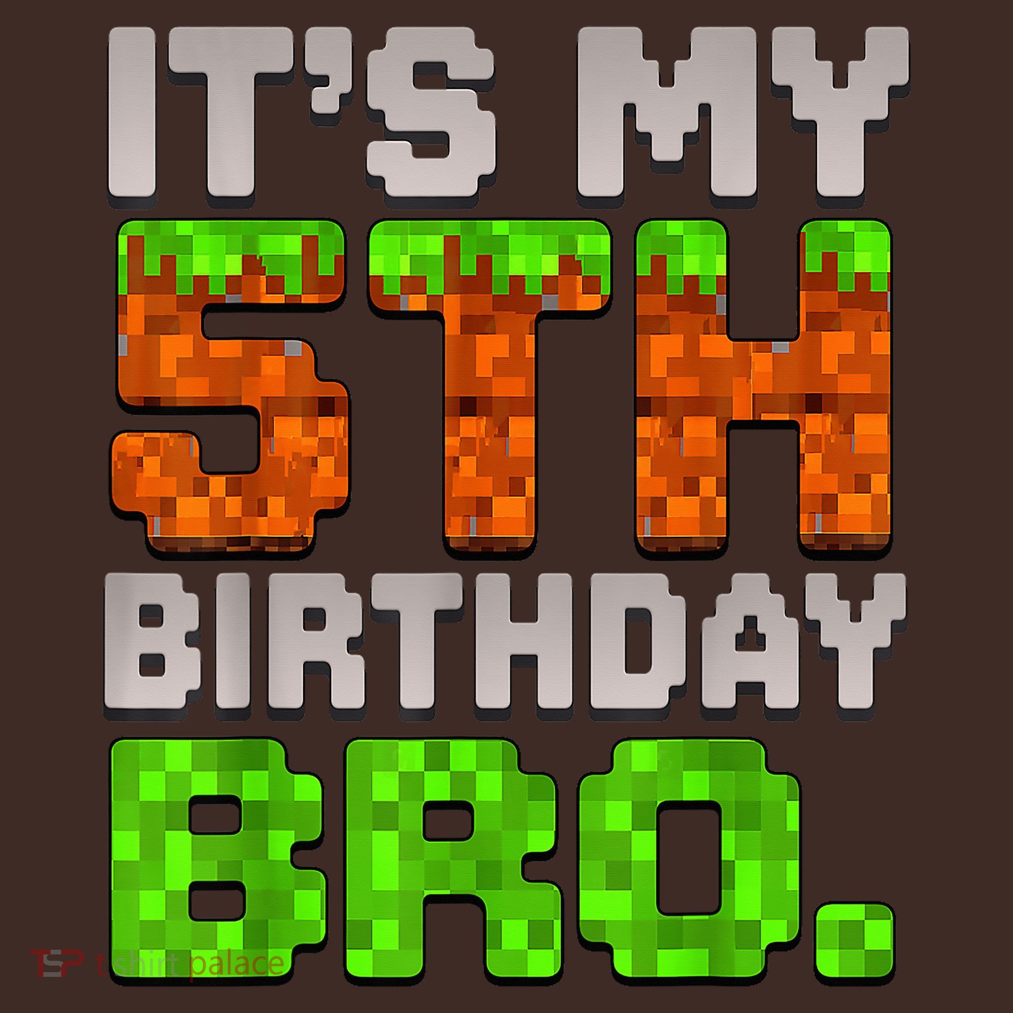 Boy It'S My 5th Birthday Bro Video Game Pixel Kids Hoodie
