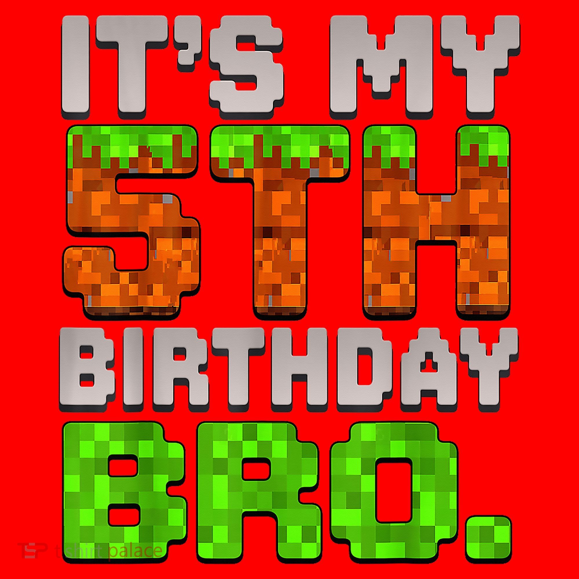 Boy It'S My 5th Birthday Bro Video Game Pixel Santa Hat