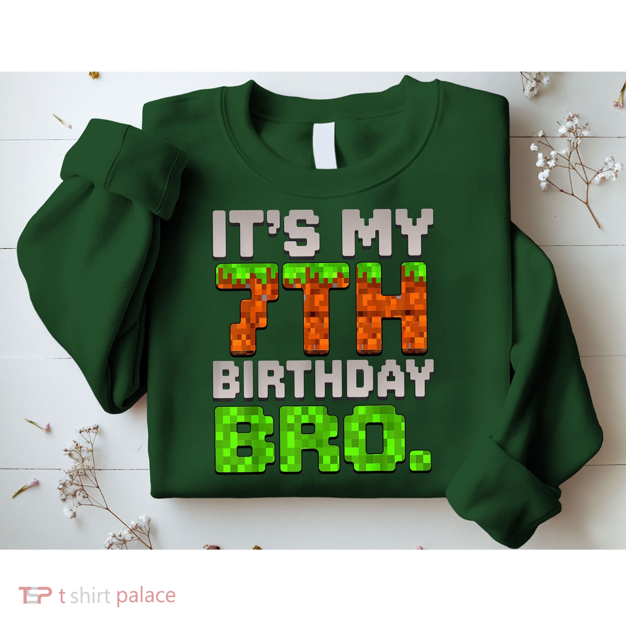 Boy It'S My 7th Birthday Bro Video Game Pixel Sweatshirt