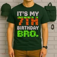 Boy It'S My 7th Birthday Bro Video Game Pixel T-Shirt thumb 6