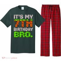 Boy It'S My 7th Birthday Bro Video Game Pixel Pajama Set thumb 0