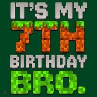 Boy It'S My 7th Birthday Bro Video Game Pixel Kids Sweatshirt thumb 2