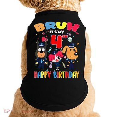 Bruh Its My 4th Birthday Sheriff Party Gift for Doggie Tank