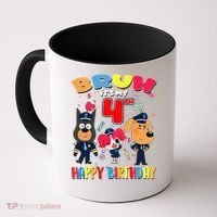 Bruh Its My 4th Birthday Sheriff Party Gift for Coffee Mug thumb 0