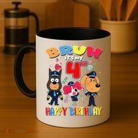 Bruh Its My 4th Birthday Sheriff Party Gift for Coffee Mug thumb 4