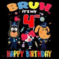 Bruh Its My 4th Birthday Sheriff Party Gift for Coffee Mug thumb 5