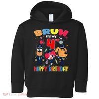 Bruh Its My 4th Birthday Sheriff Party Gift for Toddler Hoodie thumb 0