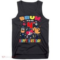 Bruh Its My 4th Birthday Sheriff Party Gift for Tank Top thumb 0