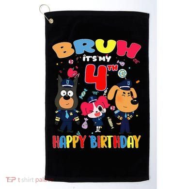 Bruh Its My 4th Birthday Sheriff Party Gift for Golf Towel