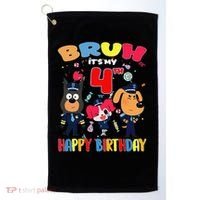 Bruh Its My 4th Birthday Sheriff Party Gift for Golf Towel thumb 0