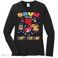 Bruh Its My 4th Birthday Sheriff Party Gift for Women's Long Sleeve Shirt thumb 0