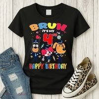 Bruh Its My 4th Birthday Sheriff Party Gift for Women's T-Shirt thumb 3