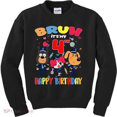 Bruh Its My 4th Birthday Sheriff Party Gift for Kids Sweatshirt