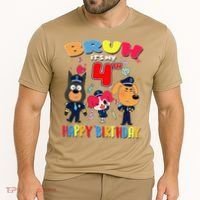 Bruh Its My 4th Birthday Sheriff Party Gift for Cooling Performance Crew T-Shirt thumb 2