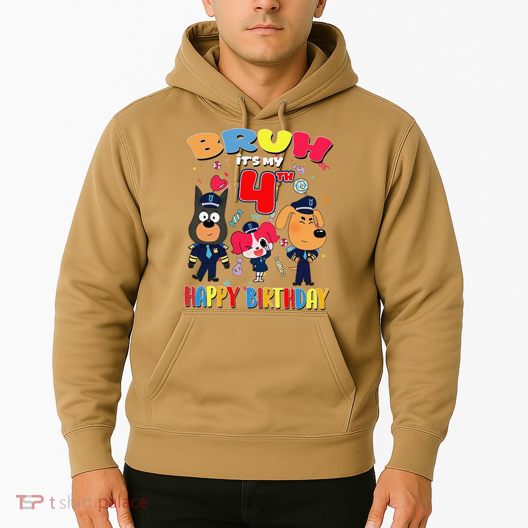 Bruh Its My 4th Birthday Sheriff Party Gift for Hoodie