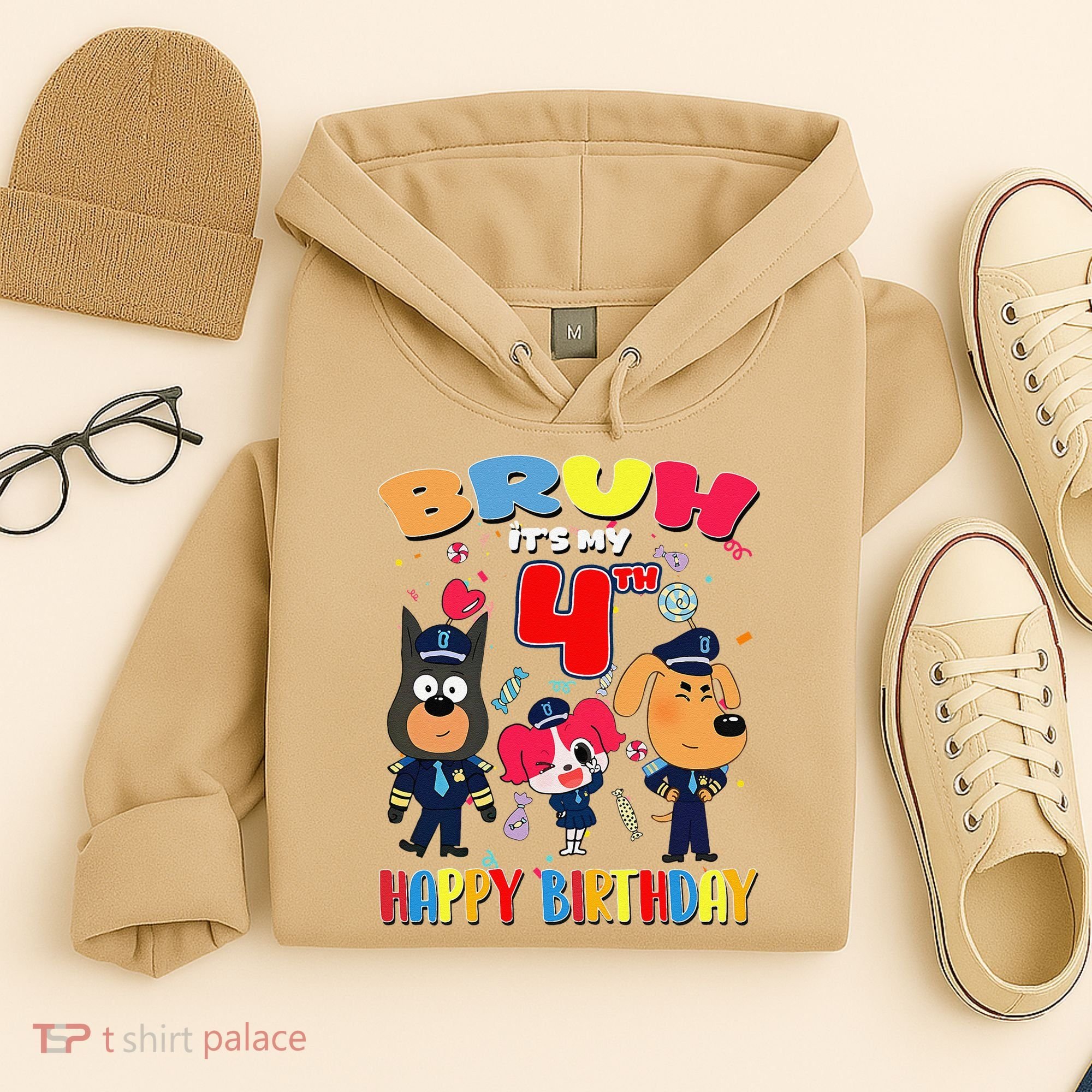 Bruh Its My 4th Birthday Sheriff Party Gift for Hoodie