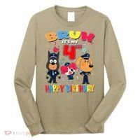 Bruh Its My 4th Birthday Sheriff Party Gift for Long Sleeve Shirt thumb 0