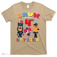 Bruh Its My 4th Birthday Sheriff Party Gift for T-Shirt thumb 0