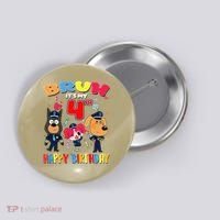 Bruh Its My 4th Birthday Sheriff Party Gift for Button thumb 0