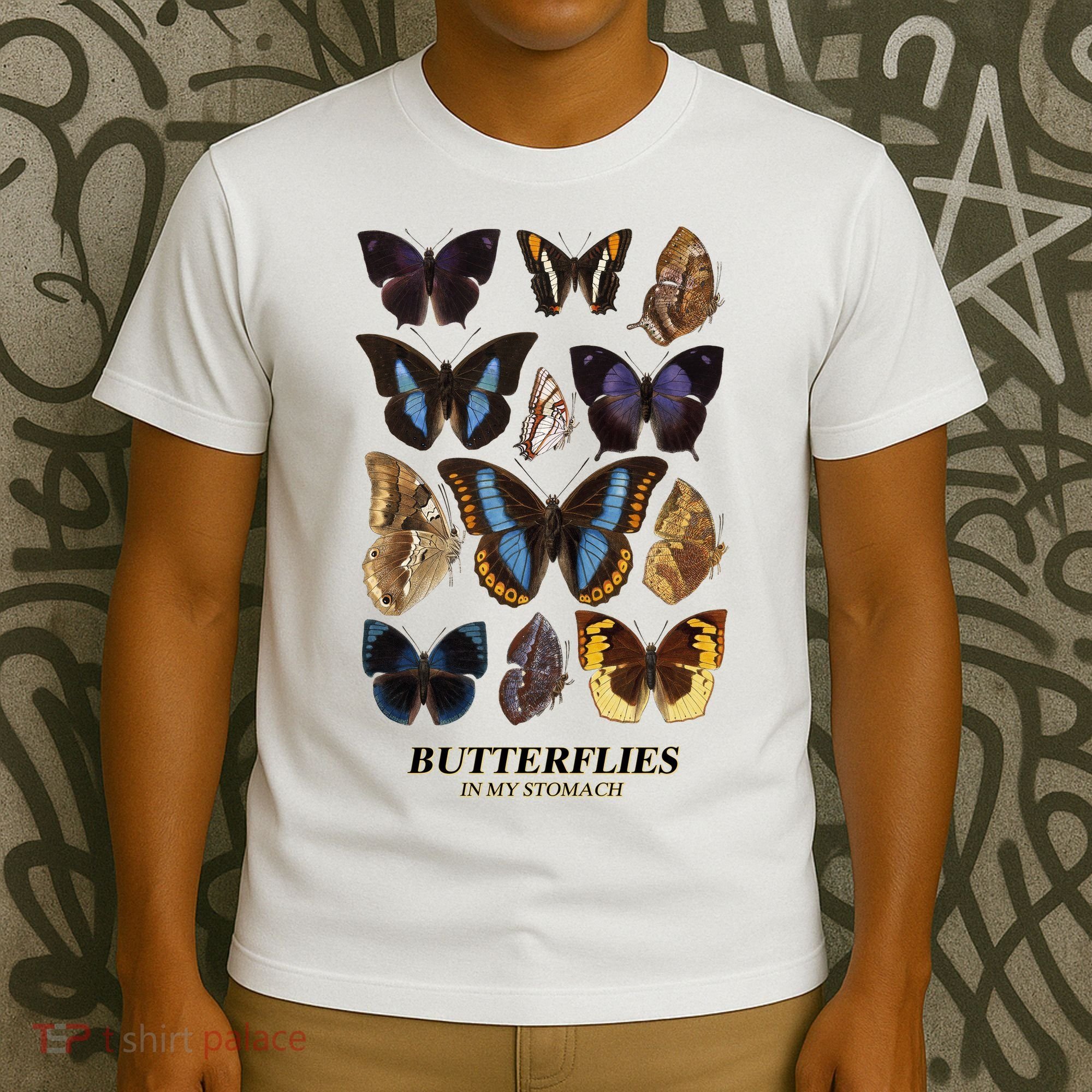 Butterflies In My Stomach Butterfly Retro Vintage T-Shirt