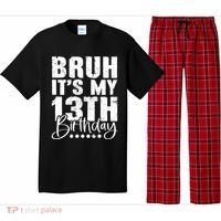 Bruh ItS My 13th Birthday 13 Year Old Birthday Pajama Set thumb 0