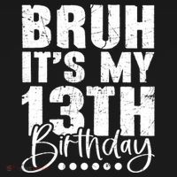 Bruh ItS My 13th Birthday 13 Year Old Birthday Mousepad thumb 1