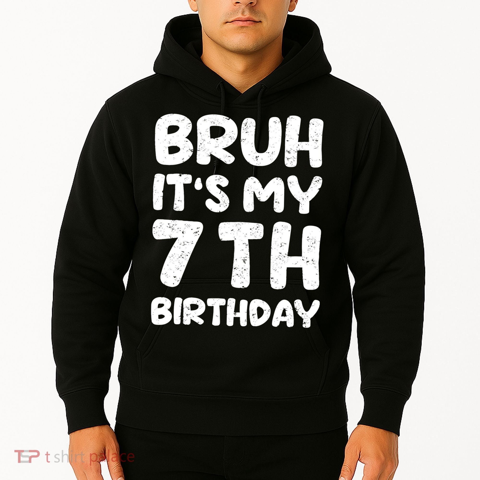 Bruh ItS My 7th Birthday 7 Year Old Birthday Hoodie