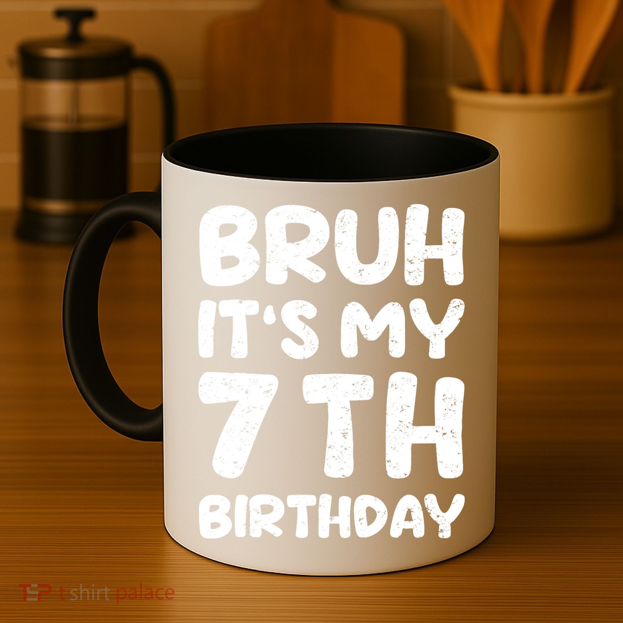 Bruh ItS My 7th Birthday 7 Year Old Birthday Coffee Mug