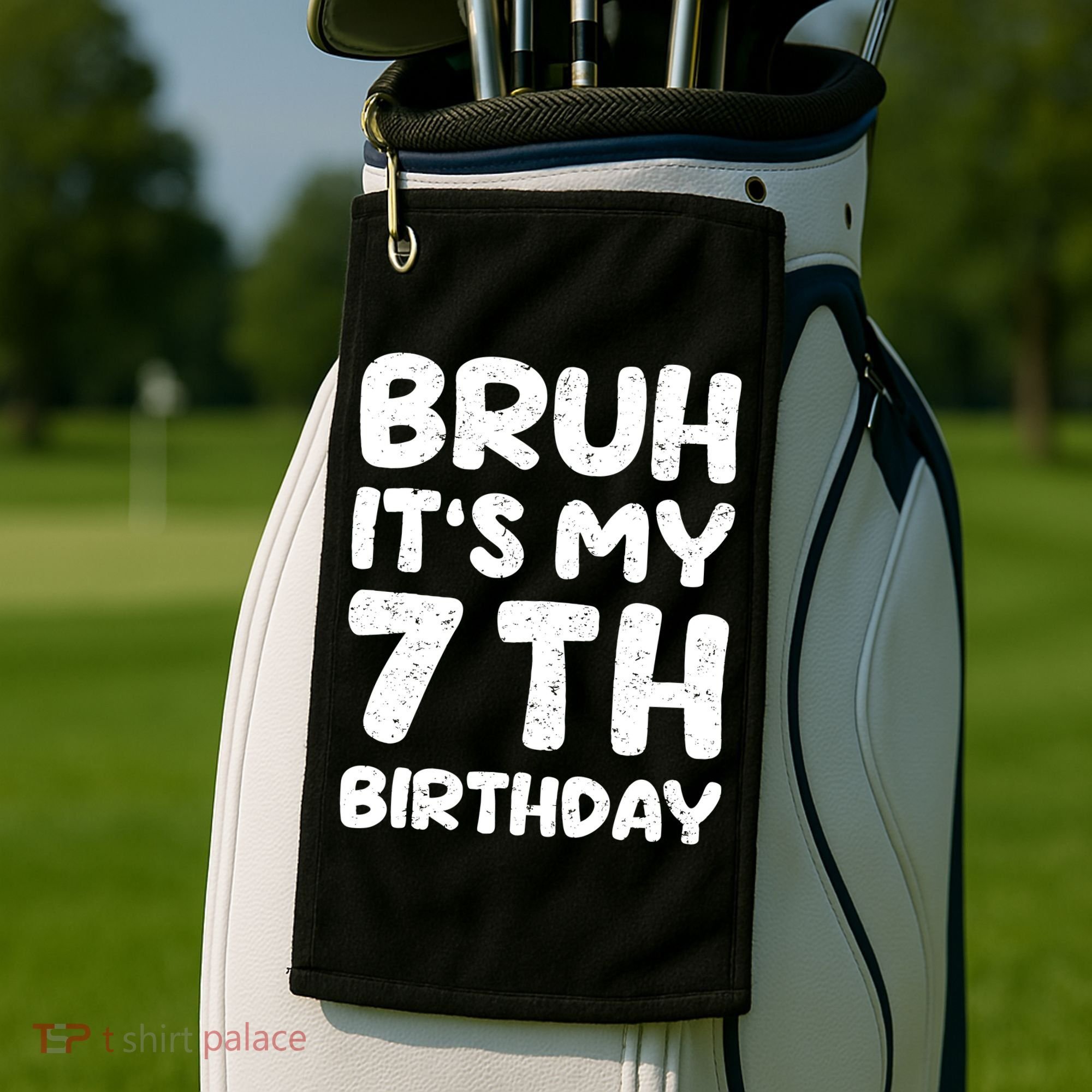 Bruh ItS My 7th Birthday 7 Year Old Birthday Golf Towel