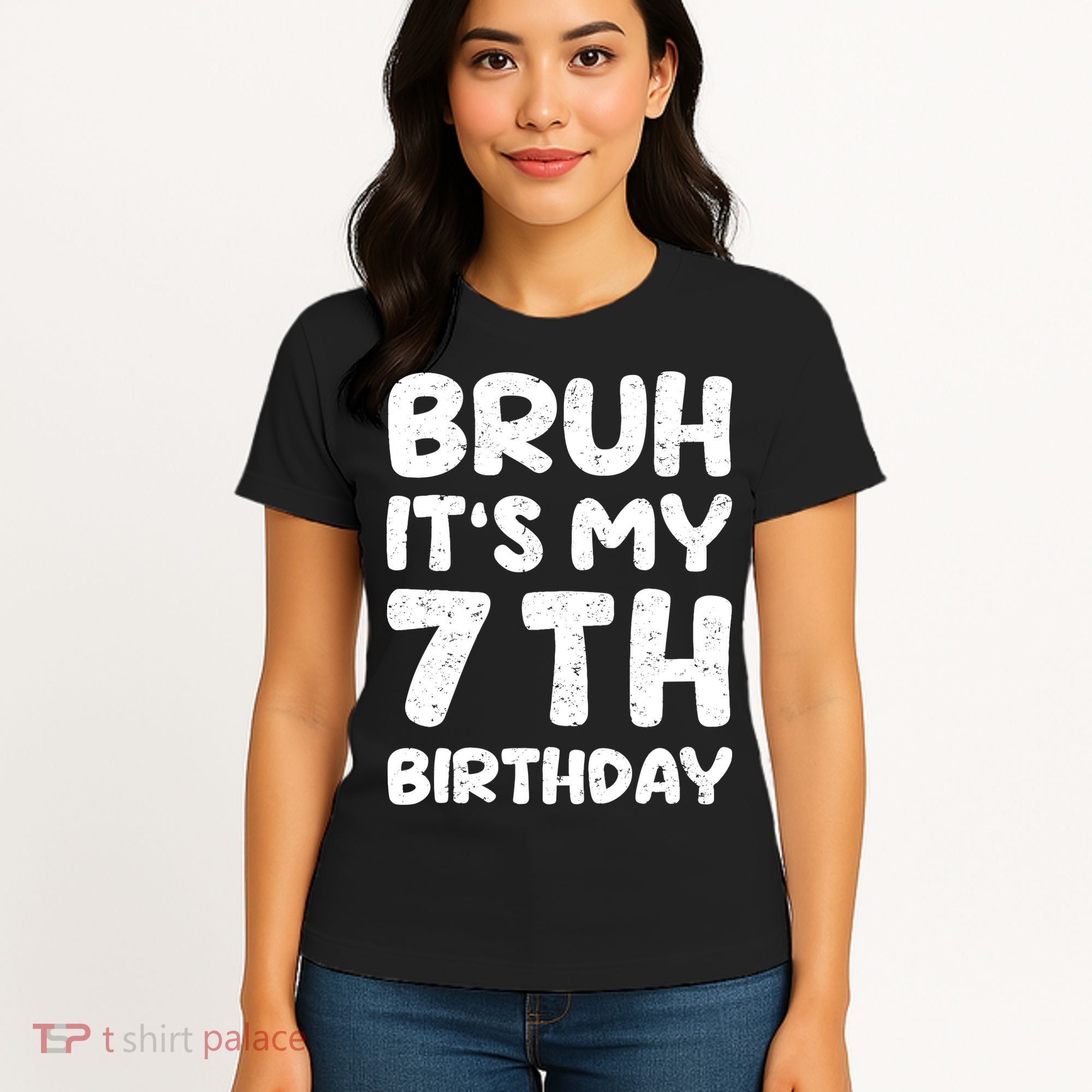 Bruh ItS My 7th Birthday 7 Year Old Birthday Women's T-Shirt