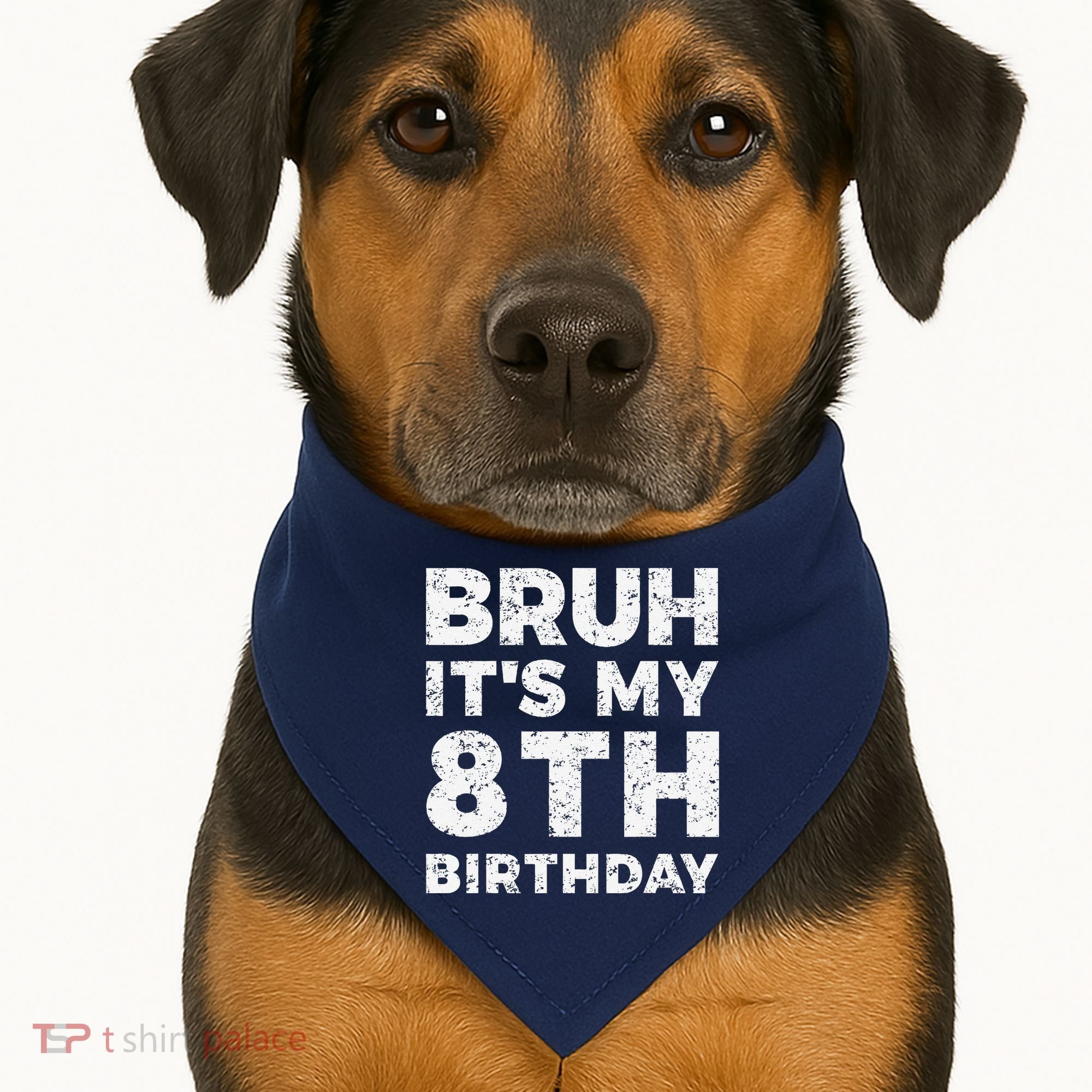 Bruh ItS My 8th Birthday 8 Year Old Birthday USA-Made Doggie Bandana