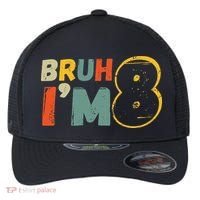 Bruh ItS My 8th Birthday IM 8 Year Old Birthday Gift Flexfit Unipanel Trucker Cap thumb 0