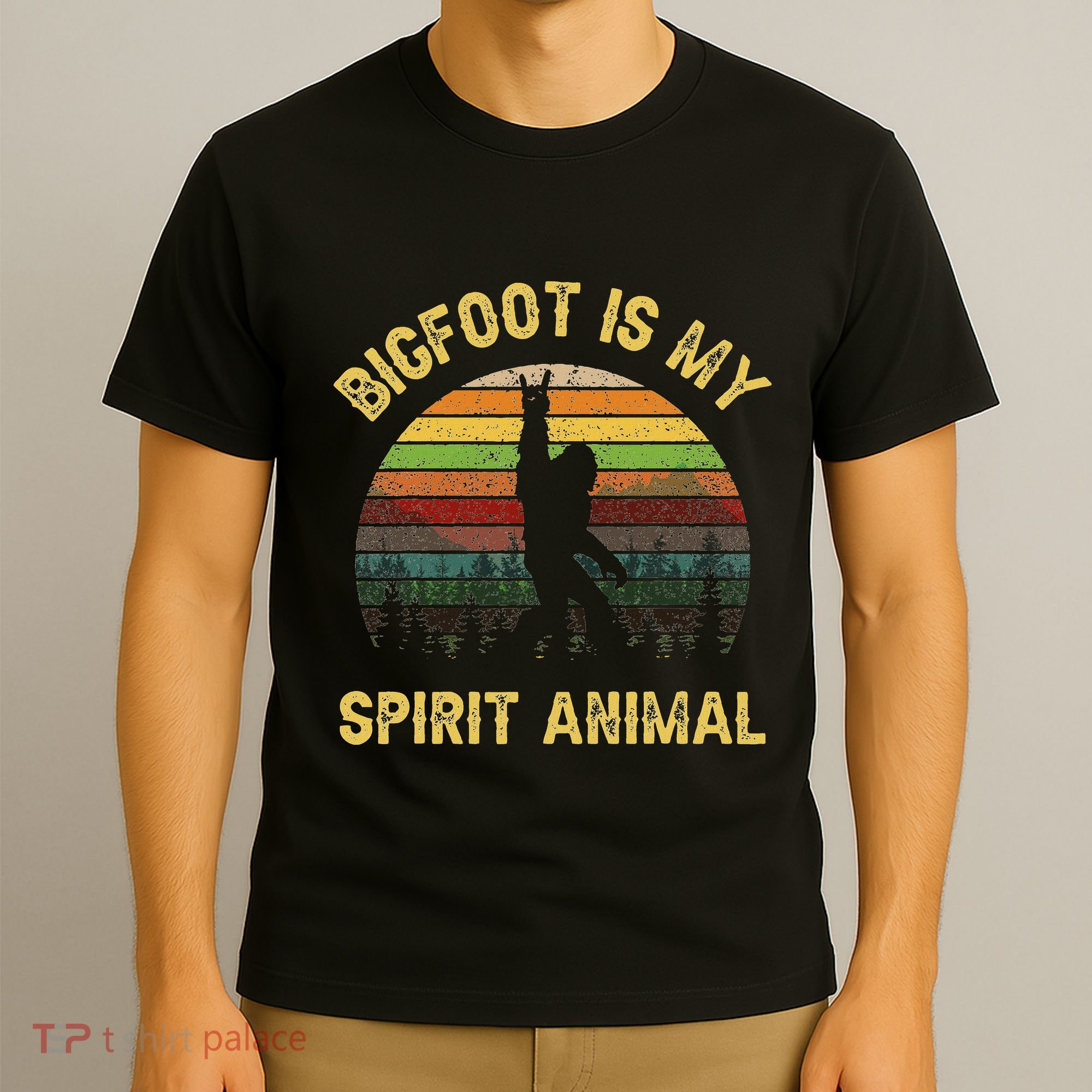Bigfoot Is My Spirit Animal Bigfoot Lovers T-Shirt