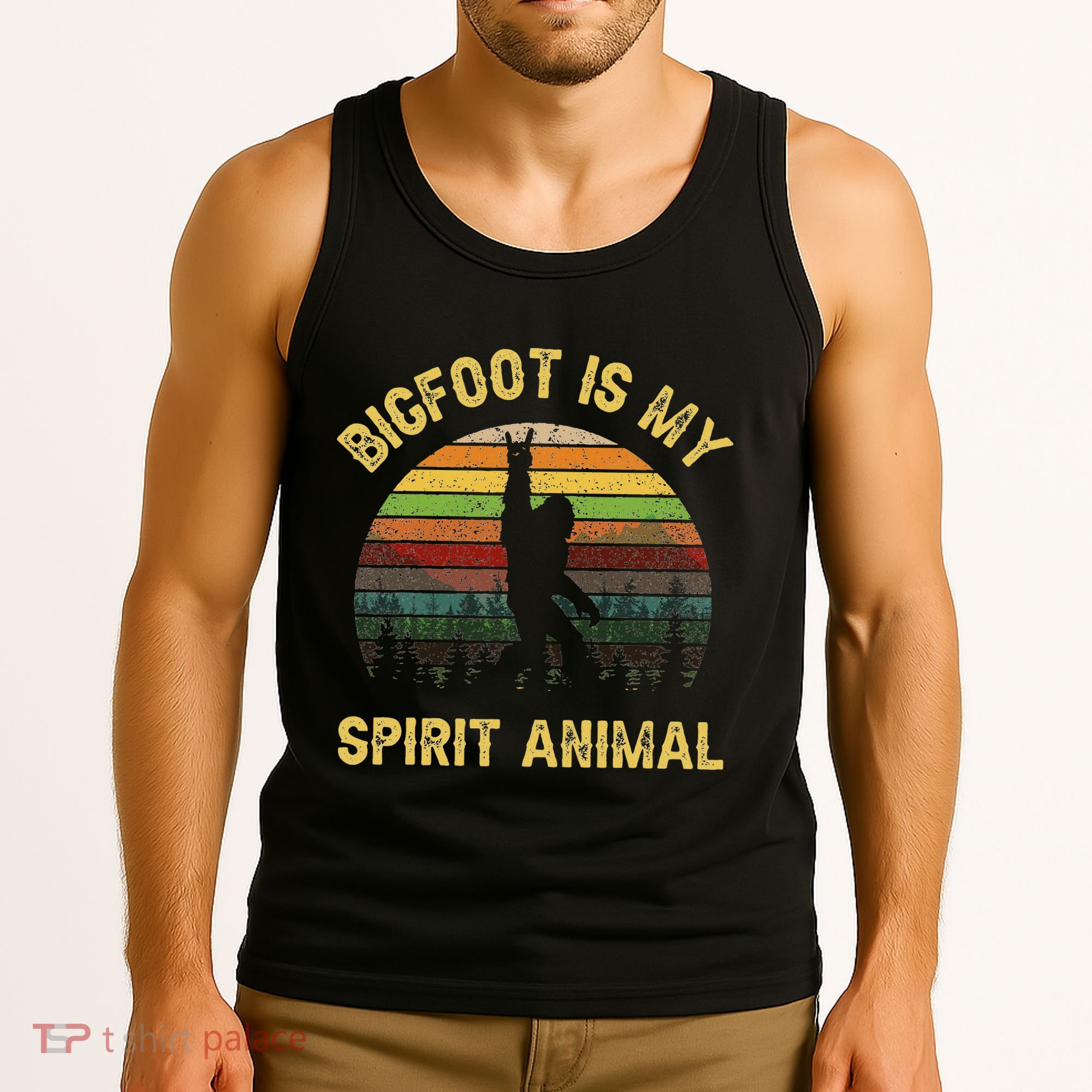 Bigfoot Is My Spirit Animal Bigfoot Lovers Tank Top