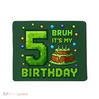 Bruh It'S My 5th Birthday Boy Gamer Pixel 5 Year Old Mousepad thumb 0