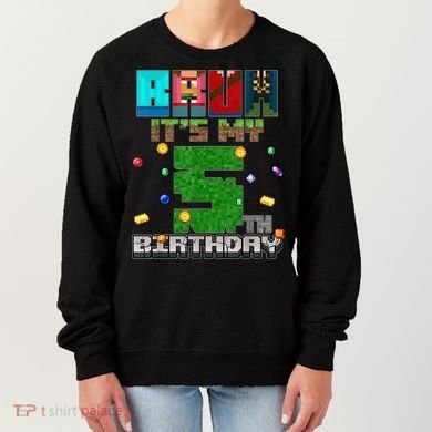 Bruh It'S My 5th Birthday Video Game Pixel Bday Women's Sweatshirt