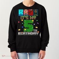 Bruh It'S My 5th Birthday Video Game Pixel Bday Women's Sweatshirt thumb 0