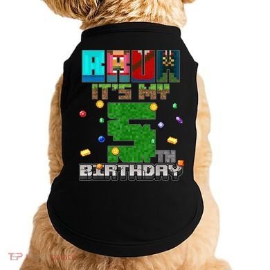 Bruh It'S My 5th Birthday Video Game Pixel Bday Doggie Tank
