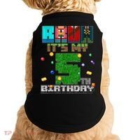 Bruh It'S My 5th Birthday Video Game Pixel Bday Doggie Tank thumb 0