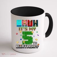 Bruh It'S My 5th Birthday Video Game Pixel Bday Coffee Mug thumb 1