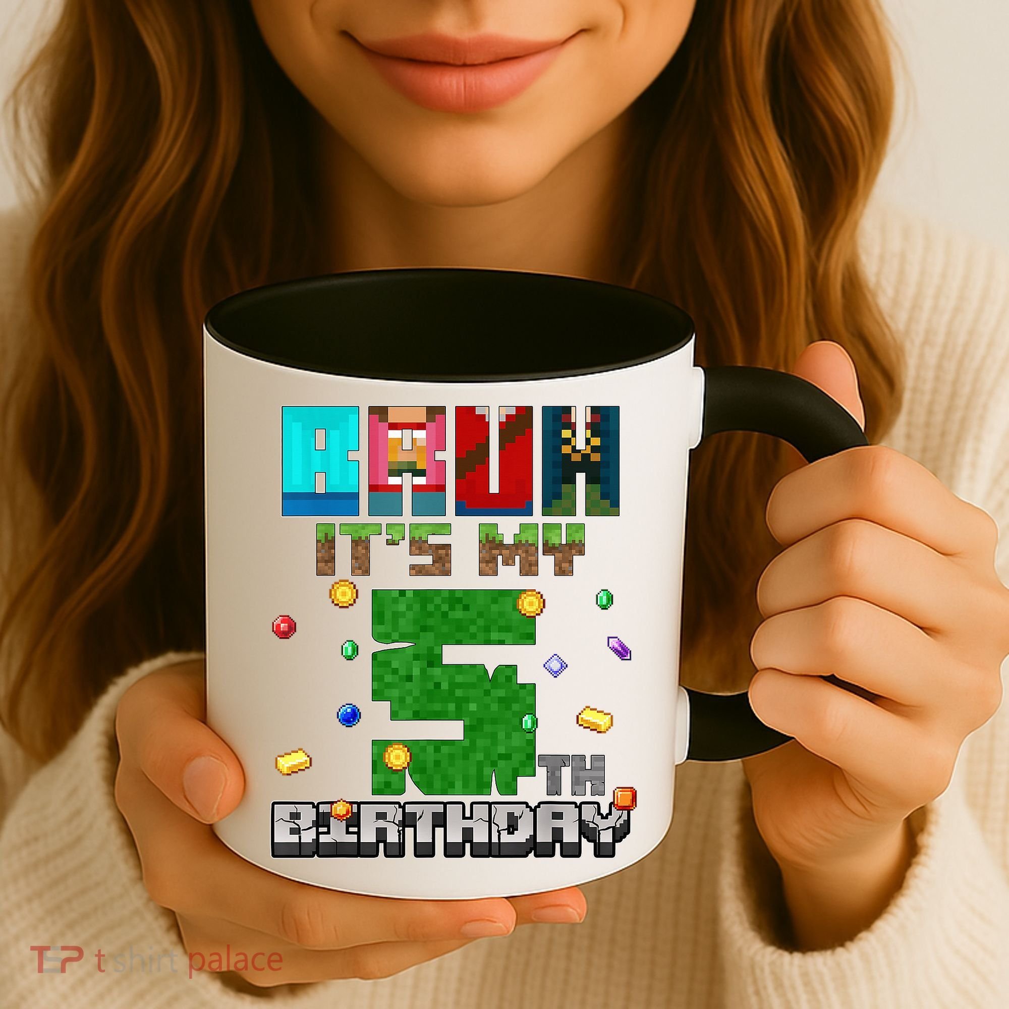 Bruh It'S My 5th Birthday Video Game Pixel Bday Coffee Mug