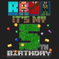 Bruh It'S My 5th Birthday Video Game Pixel Bday Beanie thumb 2