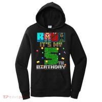 Bruh It'S My 5th Birthday Video Game Pixel Bday Women's Hoodie thumb 0